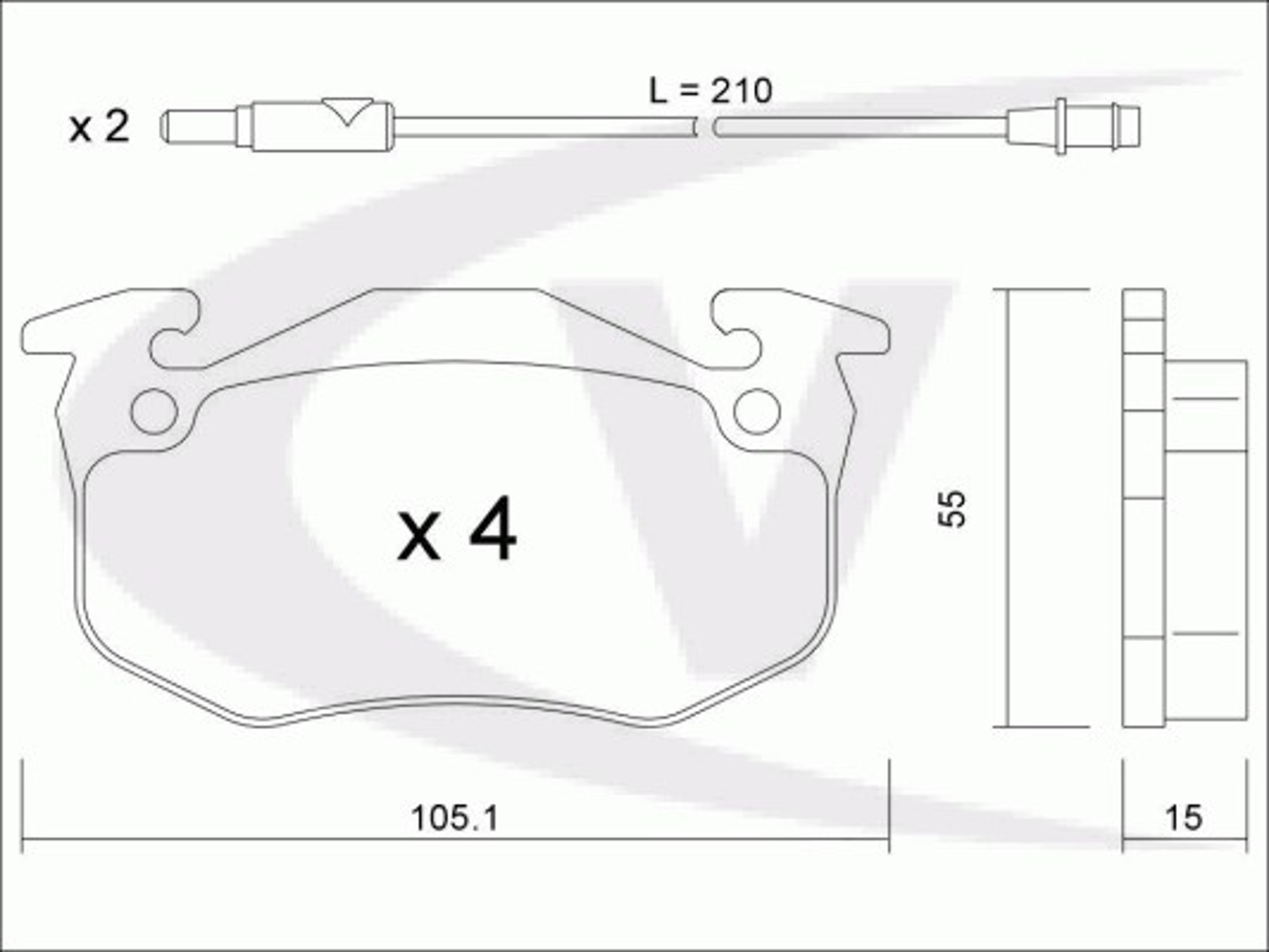 V46-0143 VAICO Колодки тормозные дисковые