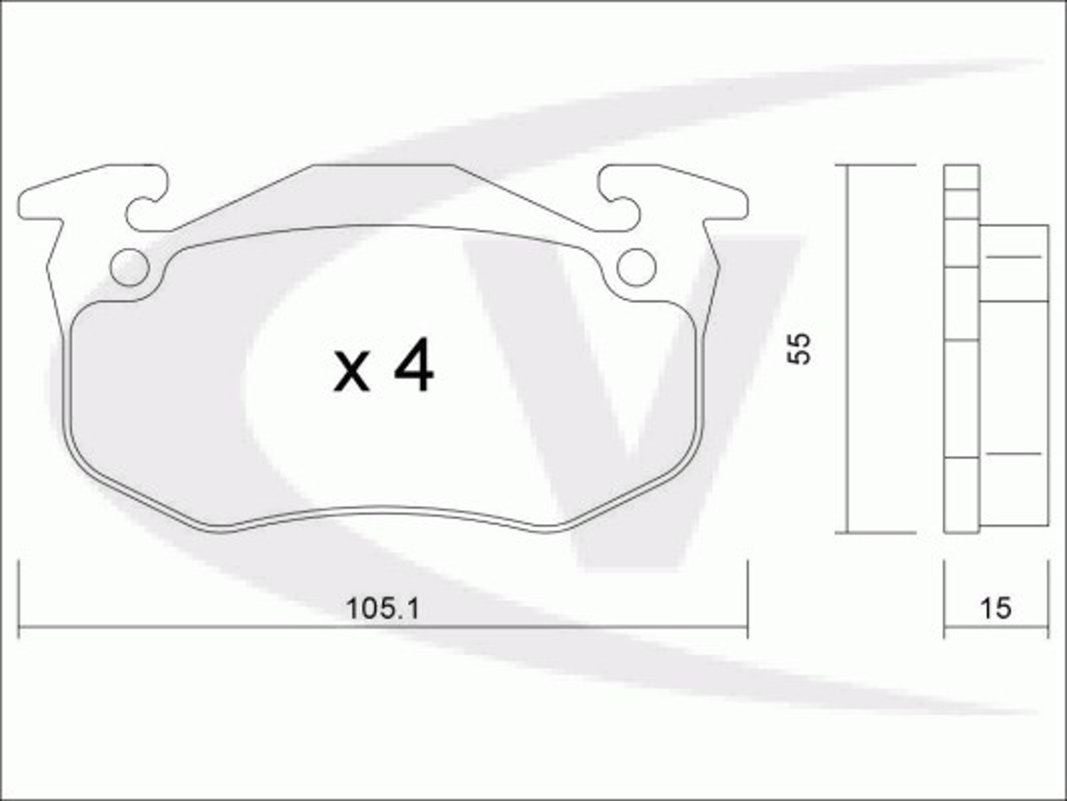 Колодки тормозные дисковые VAICO V46-0144