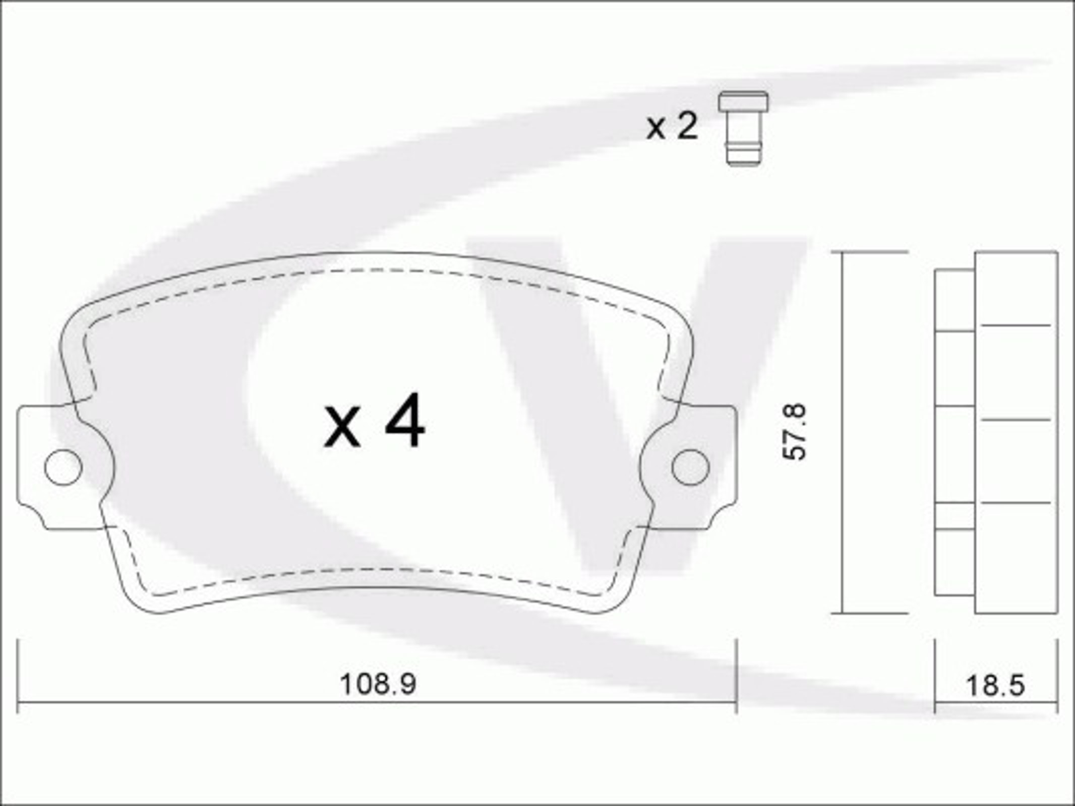 V46-0150 VAICO Колодки тормозные дисковые