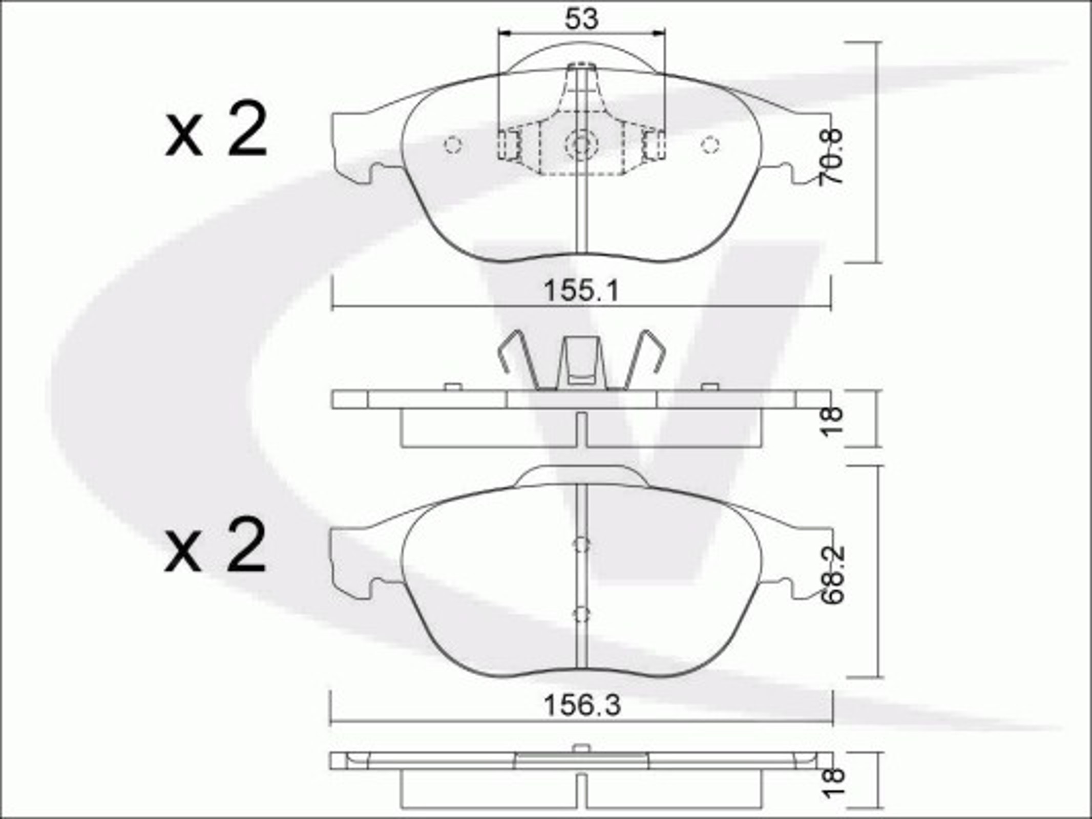 Колодки тормозные дисковые VAICO V46-0154