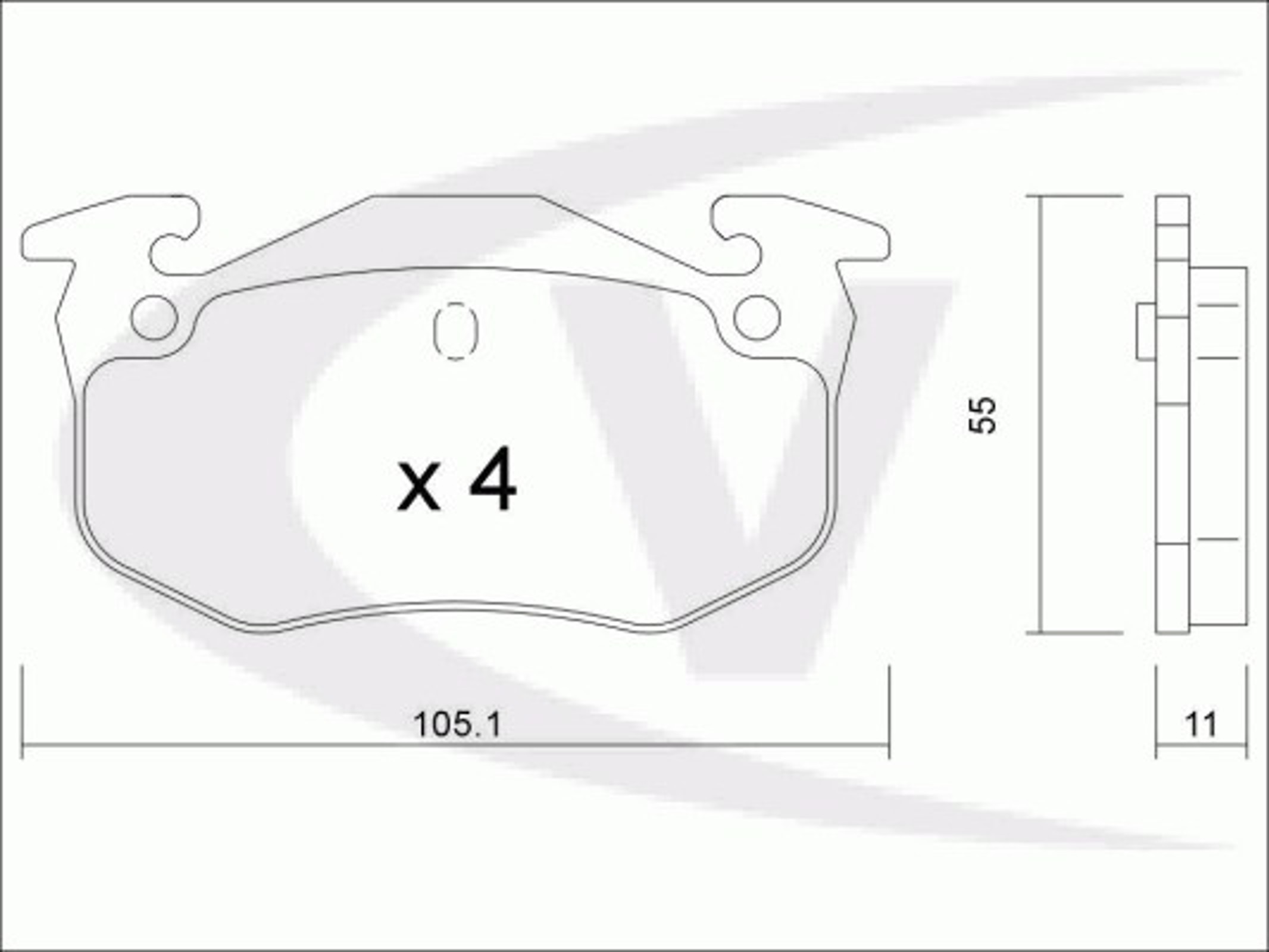 Колодки тормозные дисковые VAICO V46-0162