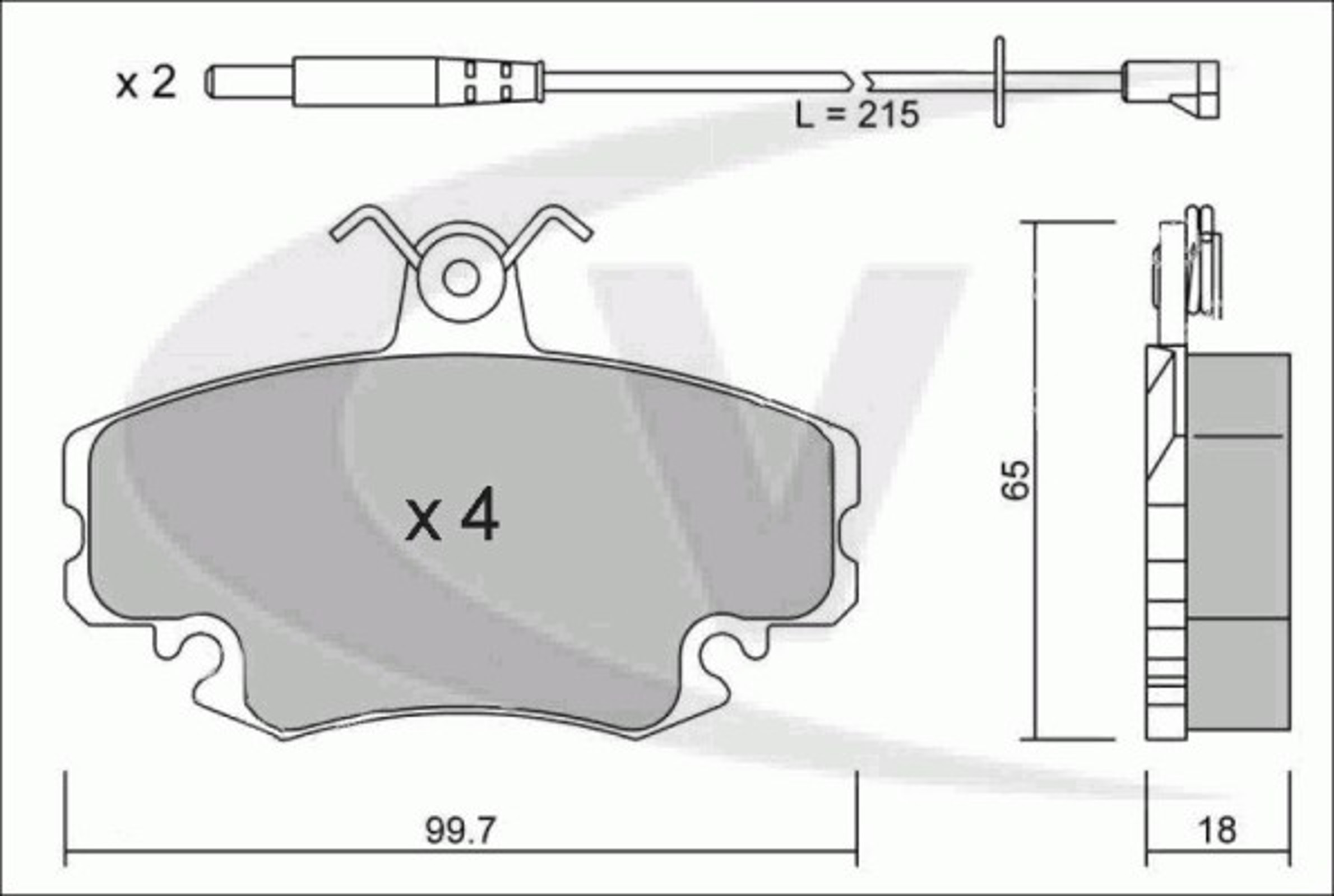 V46-4101 VAICO Комплект тормозных колодок, дисковый тормоз