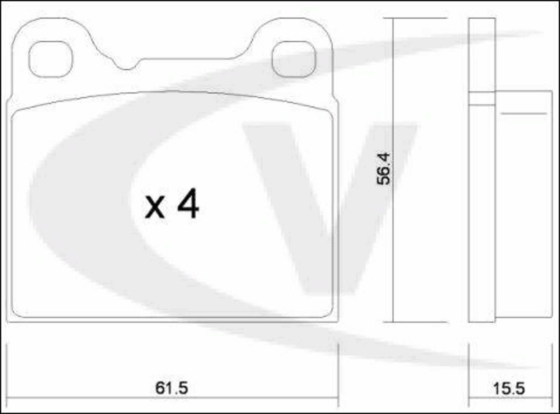 Комплект тормозных колодок дисковый тормоз VAICO V95-0048