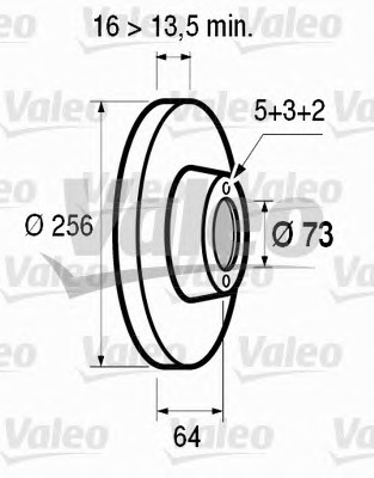 Диск тормозной VALEO 186206