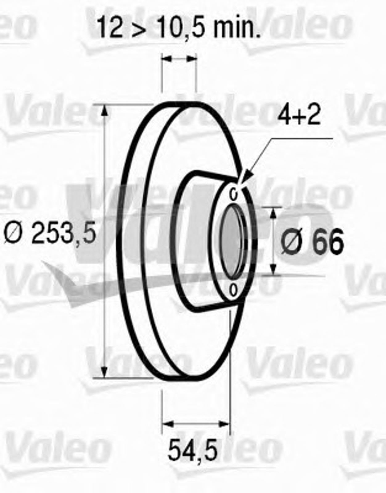 Диск тормозной VALEO 186225