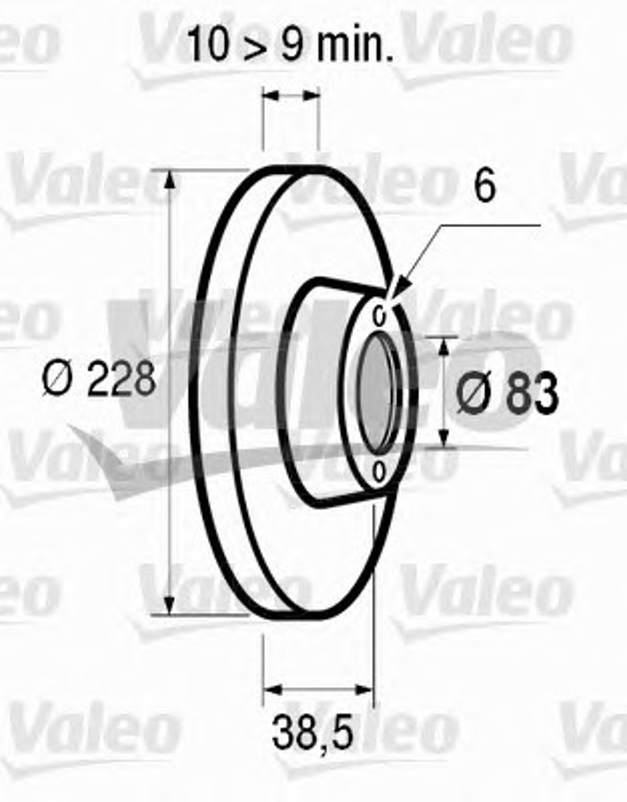 Диск тормозной VALEO 186226
