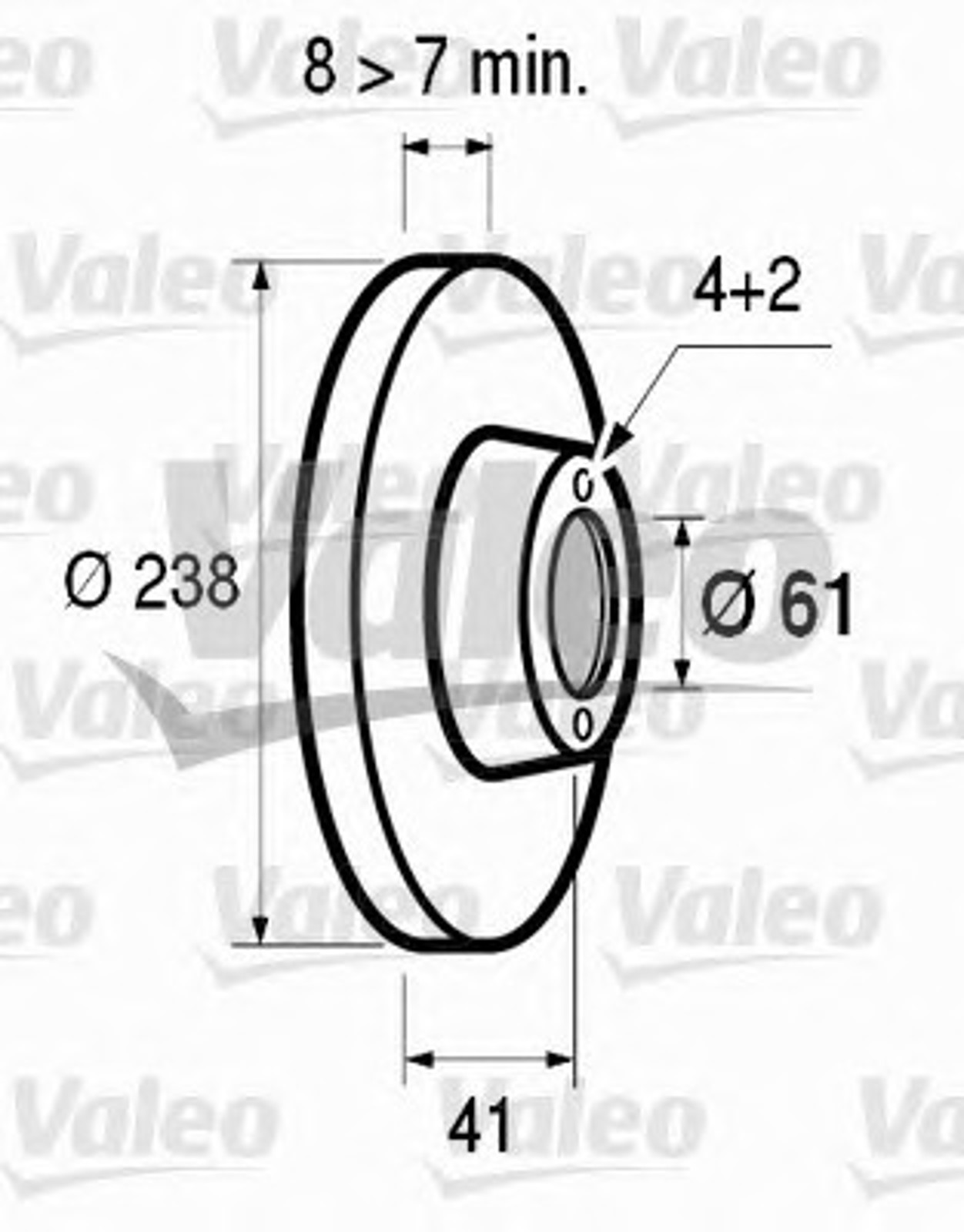 186228 VALEO Диск тормозной