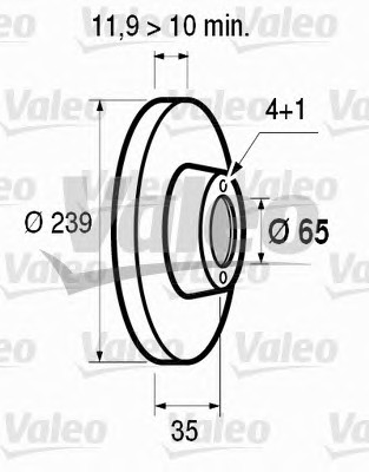 Диск тормозной VALEO 186245