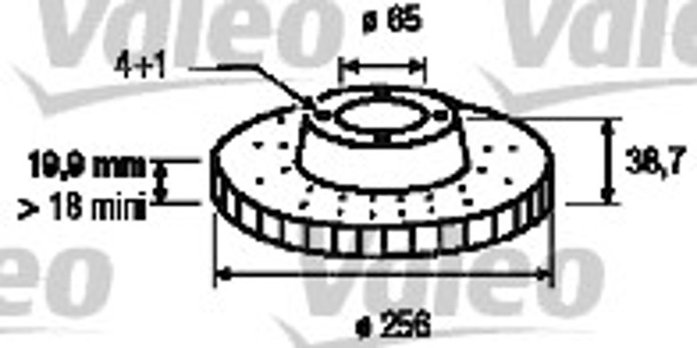 186247 VALEO Диск тормозной