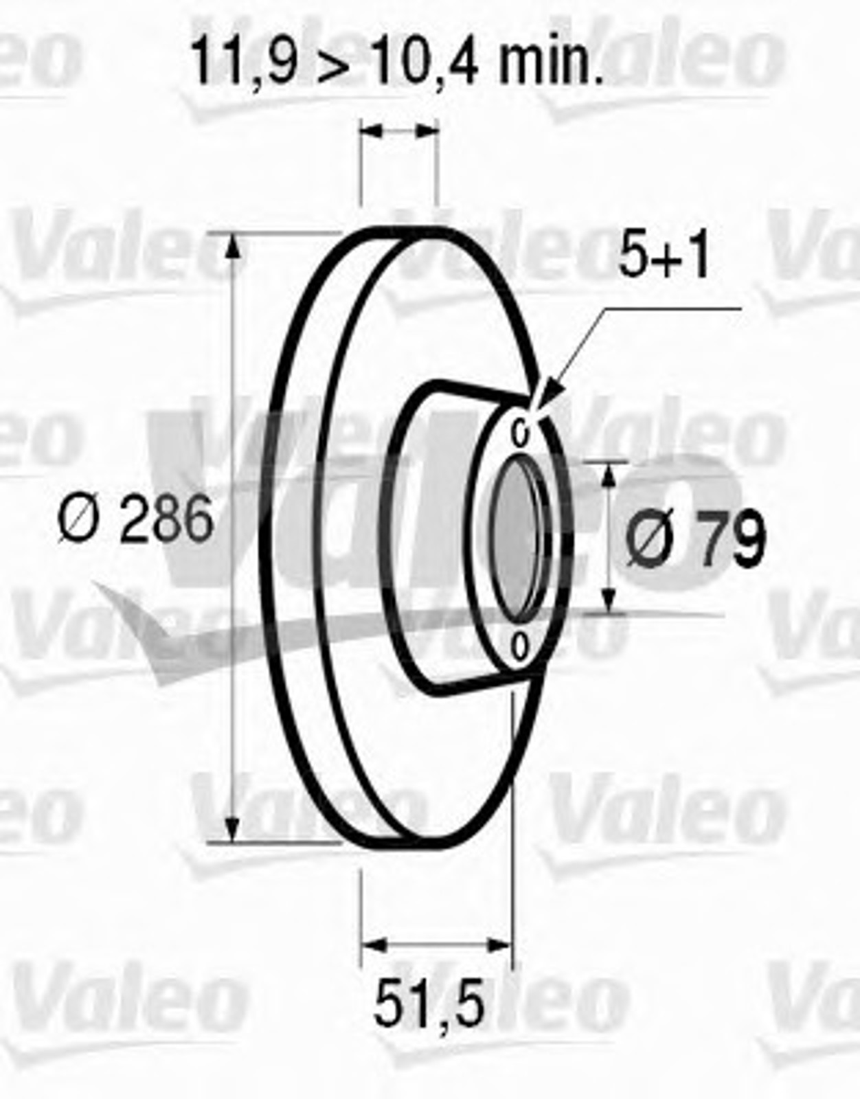 Диск тормозной VALEO 186274