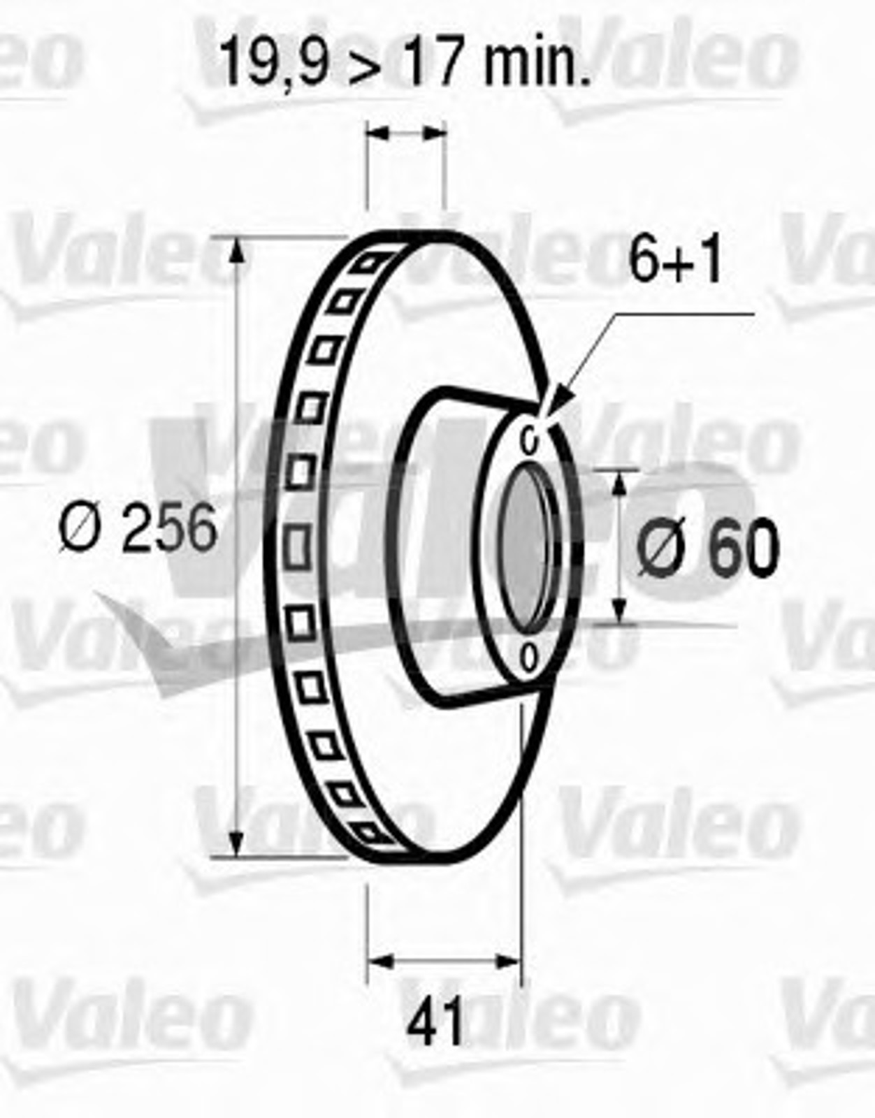 186282 VALEO Диск тормозной