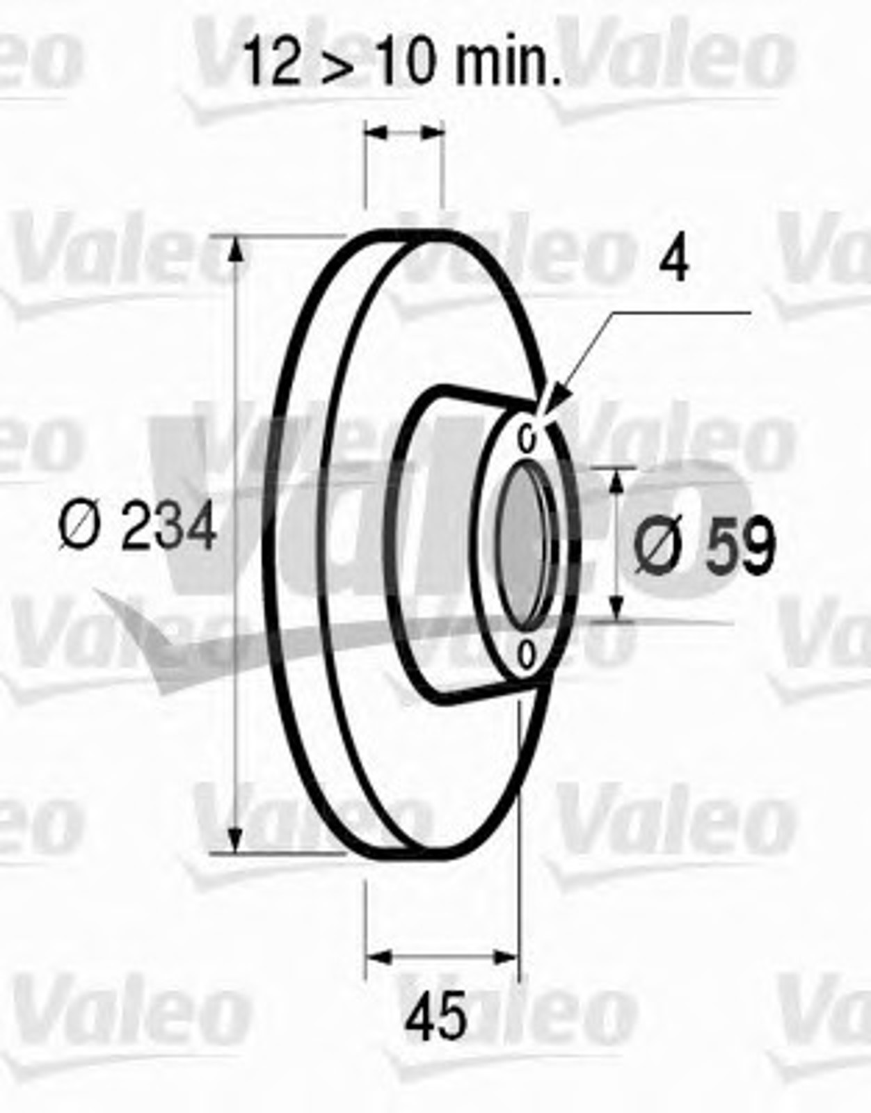 Тормозной диск VALEO 186300