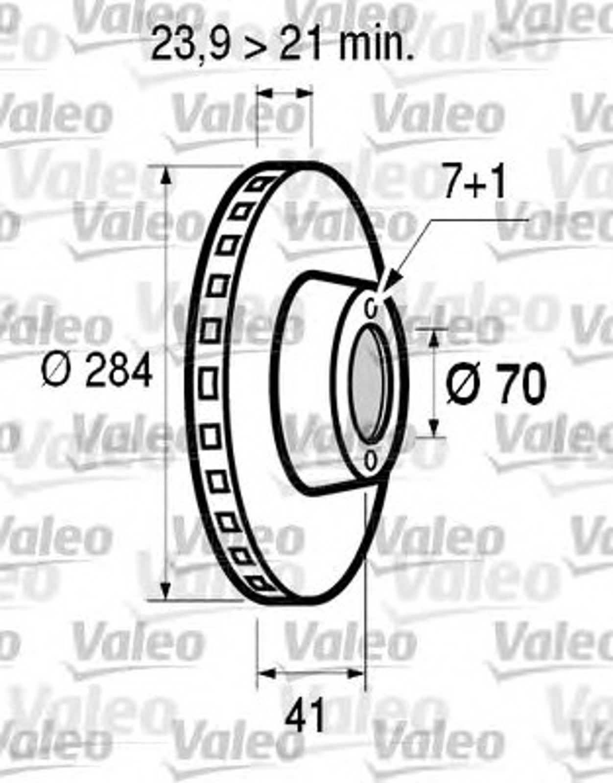 186496 VALEO Диск тормозной