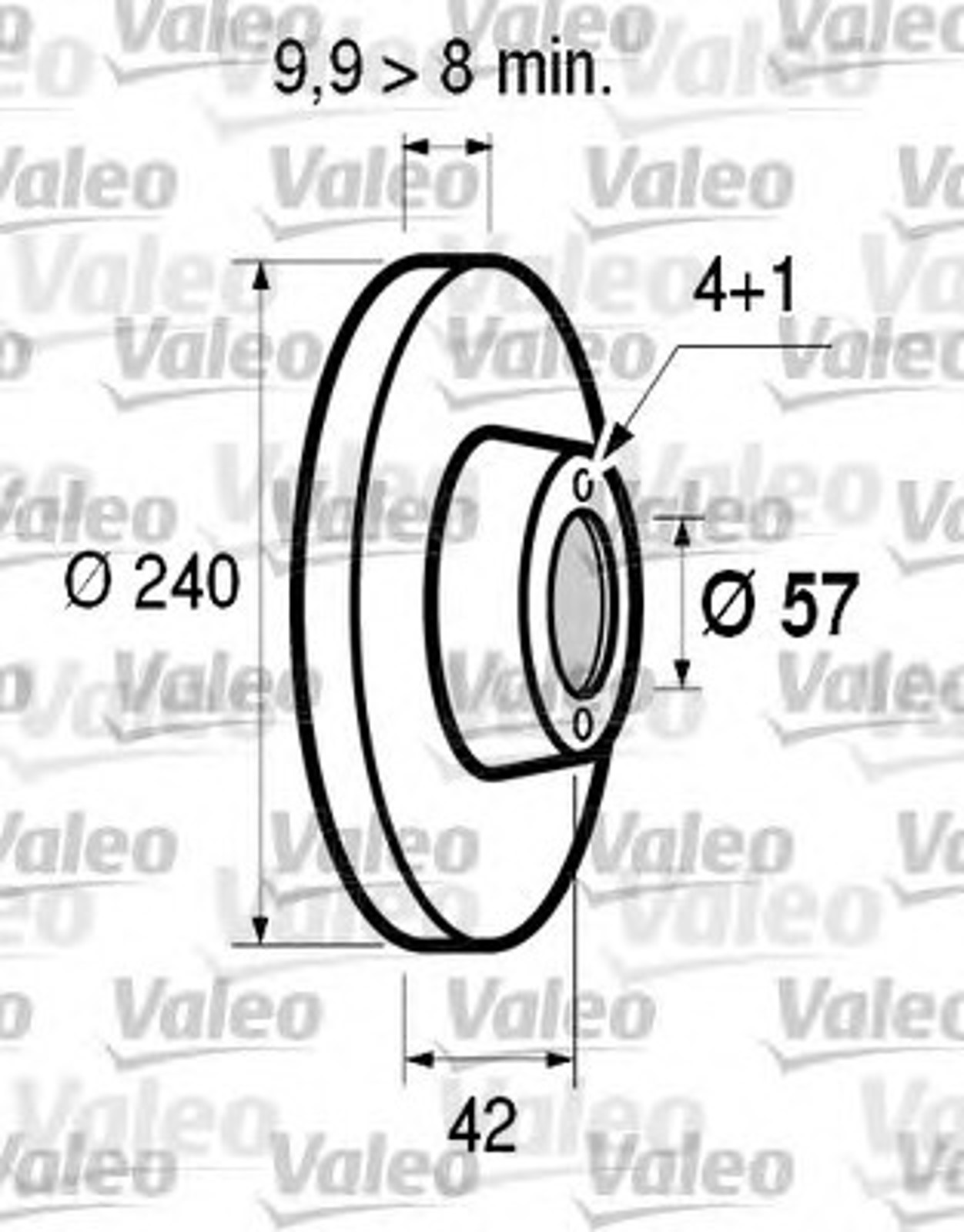 186594 VALEO Диск тормозной