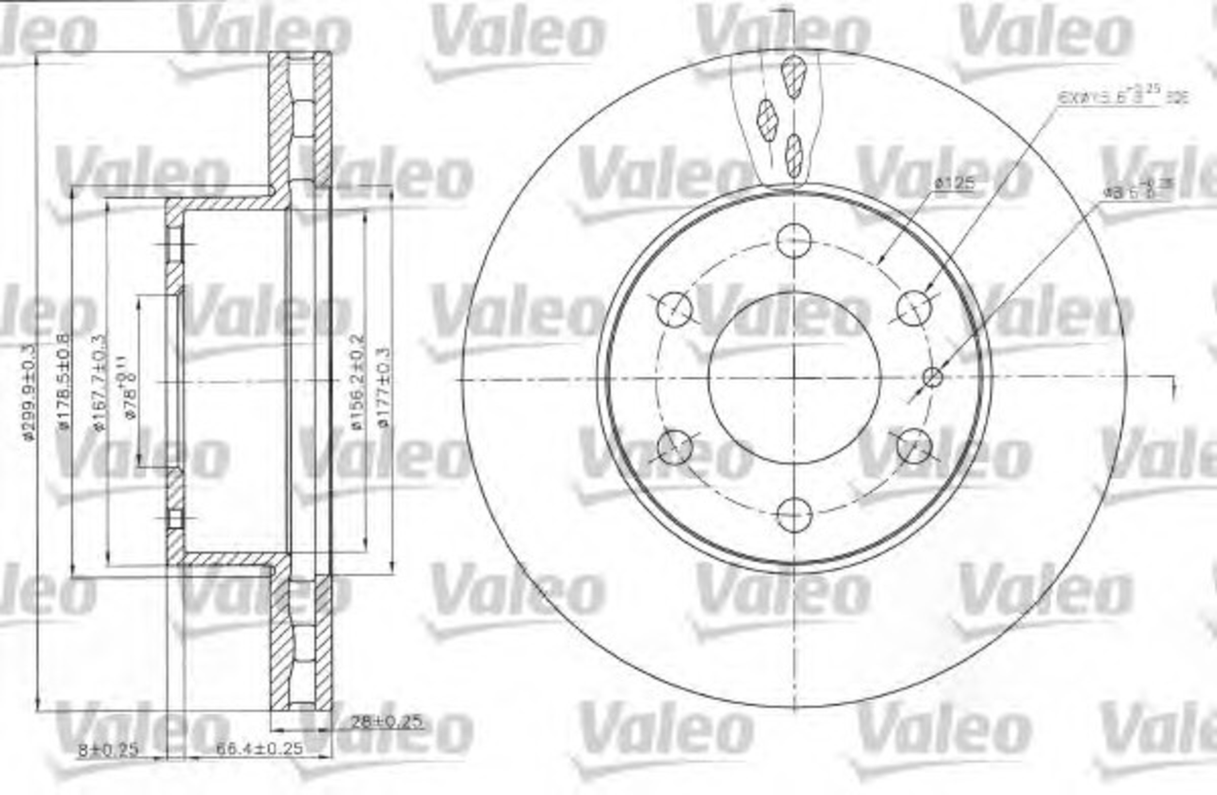 Диск тормозной VALEO 187154