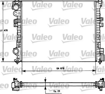 Радиатор системы охлаждения VALEO 731166