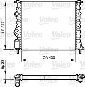 Радиатор системы охлаждения VALEO 731378