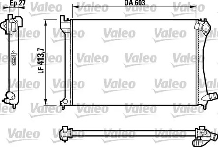 Радиатор охлаждения двигателя VALEO 732617