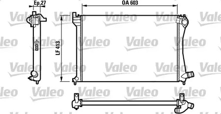 Радиатор системы охлаждения VALEO 732618