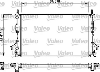 732827 VALEO Радиатор системы охлаждения