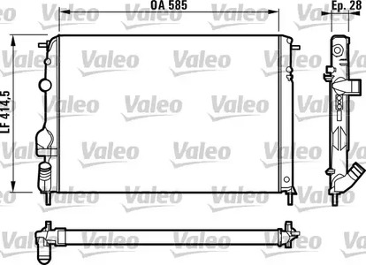 Радиатор системы охлаждения VALEO 732866