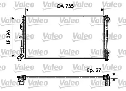 Радиатор системы охлаждения VALEO 732956