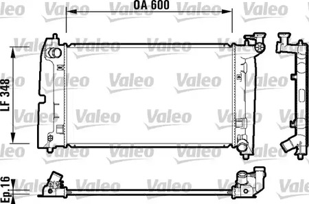 Радиатор охлаждения двигателя VALEO 734199