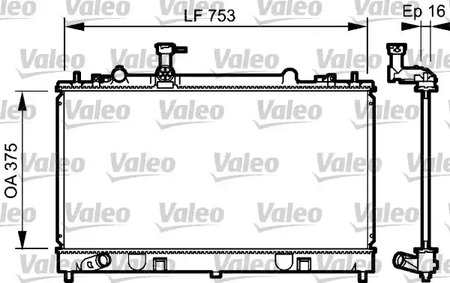Радиатор охлаждения двигателя VALEO 734484