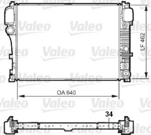 Радиатор системы охлаждения VALEO 735299