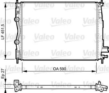 Радиатор охлаждение двигателя VALEO 735381