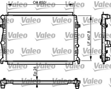 Радиатор системы охлаждения VALEO 735556