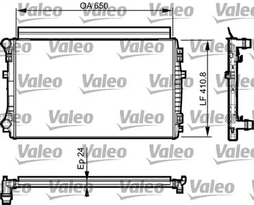 Радиатор системы охлаждения VALEO 735558