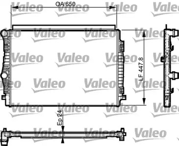 Радиатор системы охлаждения VALEO 735559