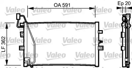 Конденсатор кондиционера VALEO 814000