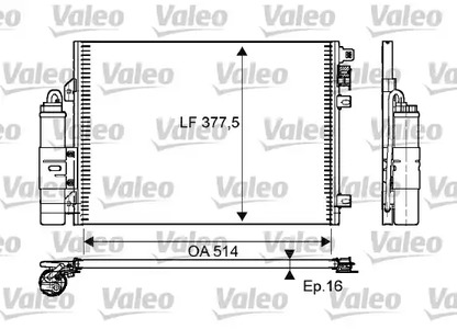 Радиатор кондиционера VALEO 814051