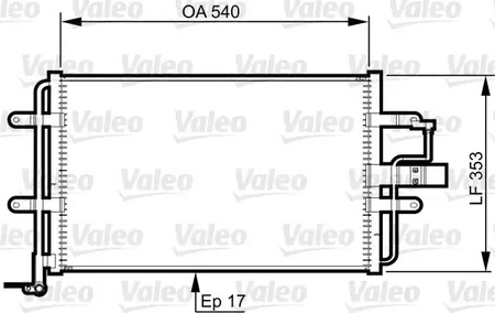 Радиатор кондиционера VALEO 814357