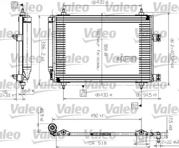 Конденсатор кондиционера VALEO 817526