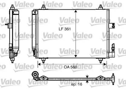 817824 VALEO Конденсатор кондиционера