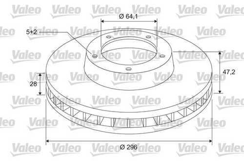 тормозные диски VALEO 297186