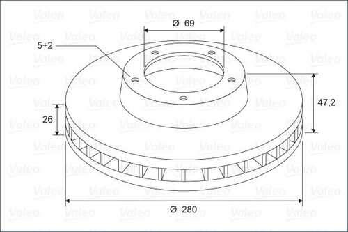 тормозные диски VALEO 297205