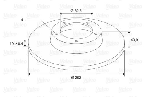 297456 VALEO Тормозные диски