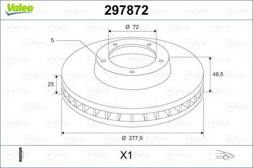 Тормозной диск VALEO 297872