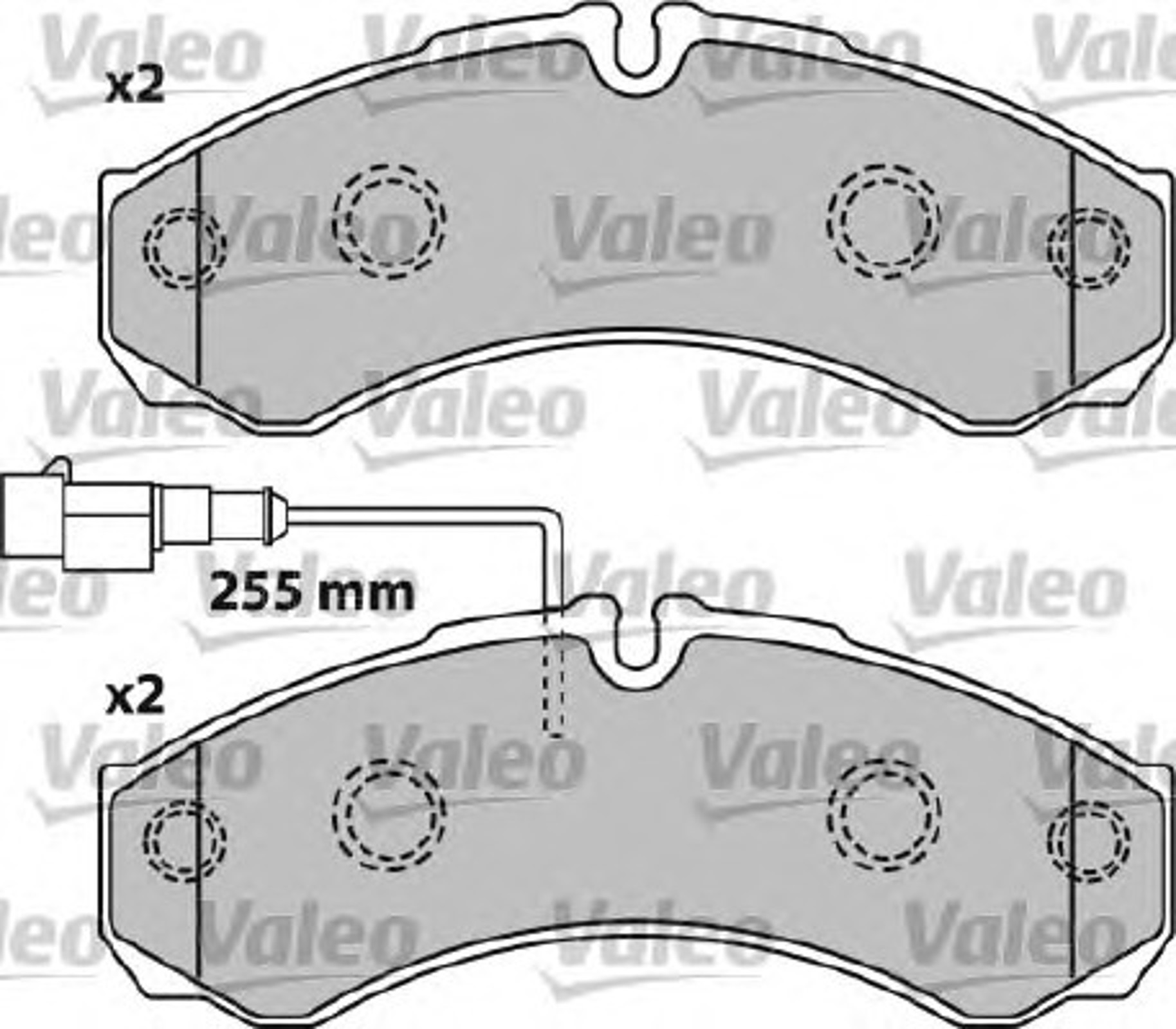 541739 VALEO Комплект тормозных колодок, дисковый тормоз