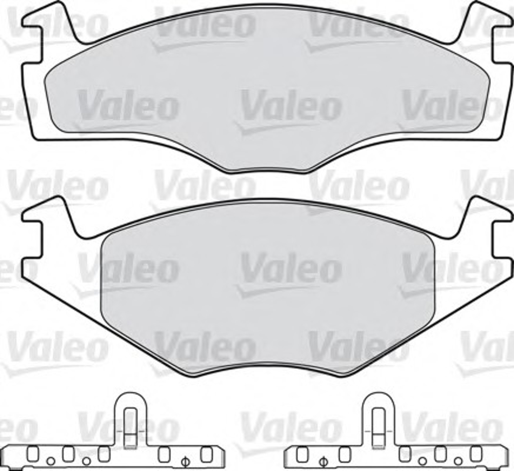 551027 VALEO Комплект тормозных колодок, дисковый тормоз