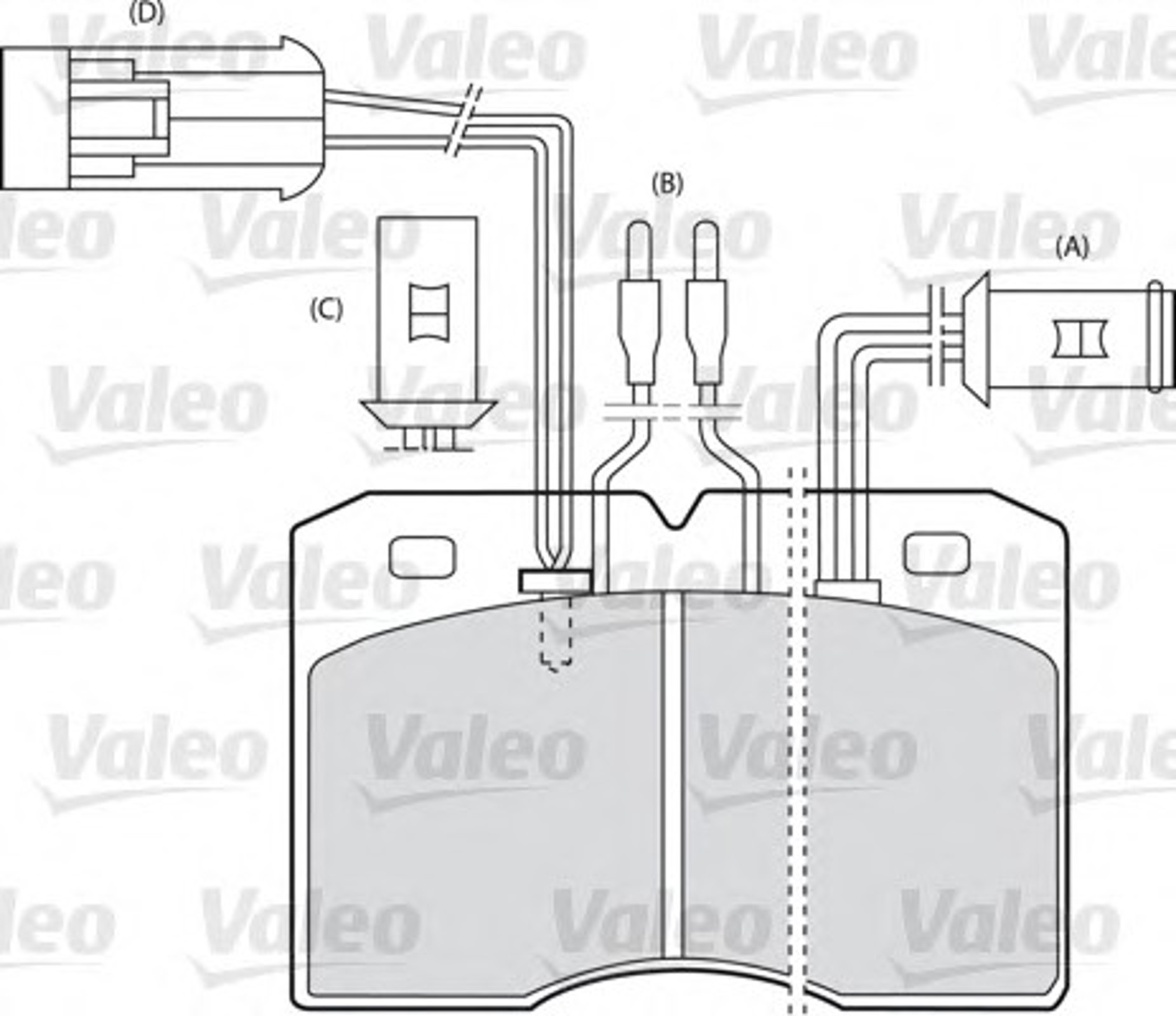 551032 VALEO Комплект тормозных колодок, дисковый тормоз