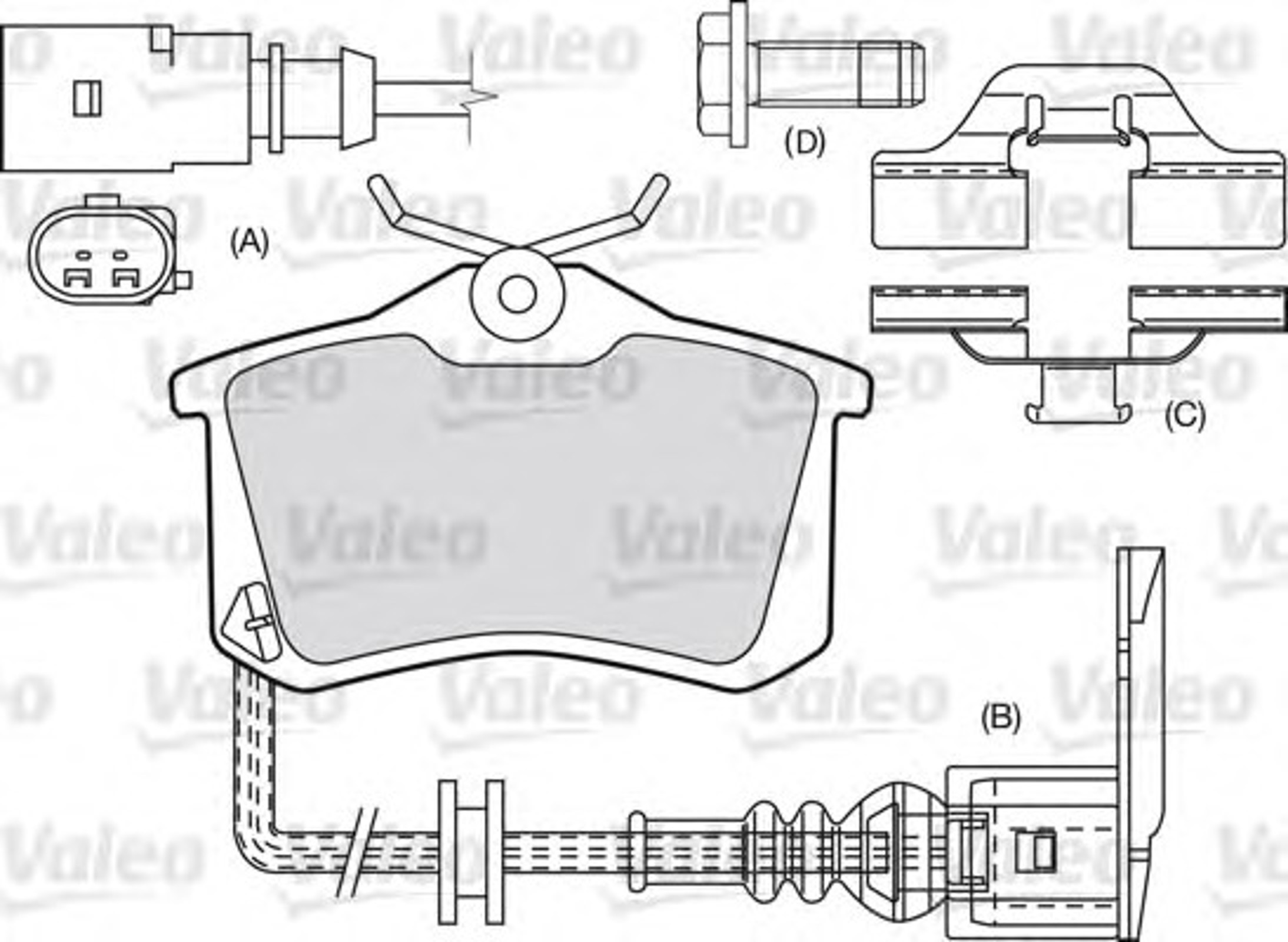 551685 VALEO Комплект тормозных колодок, дисковый тормоз