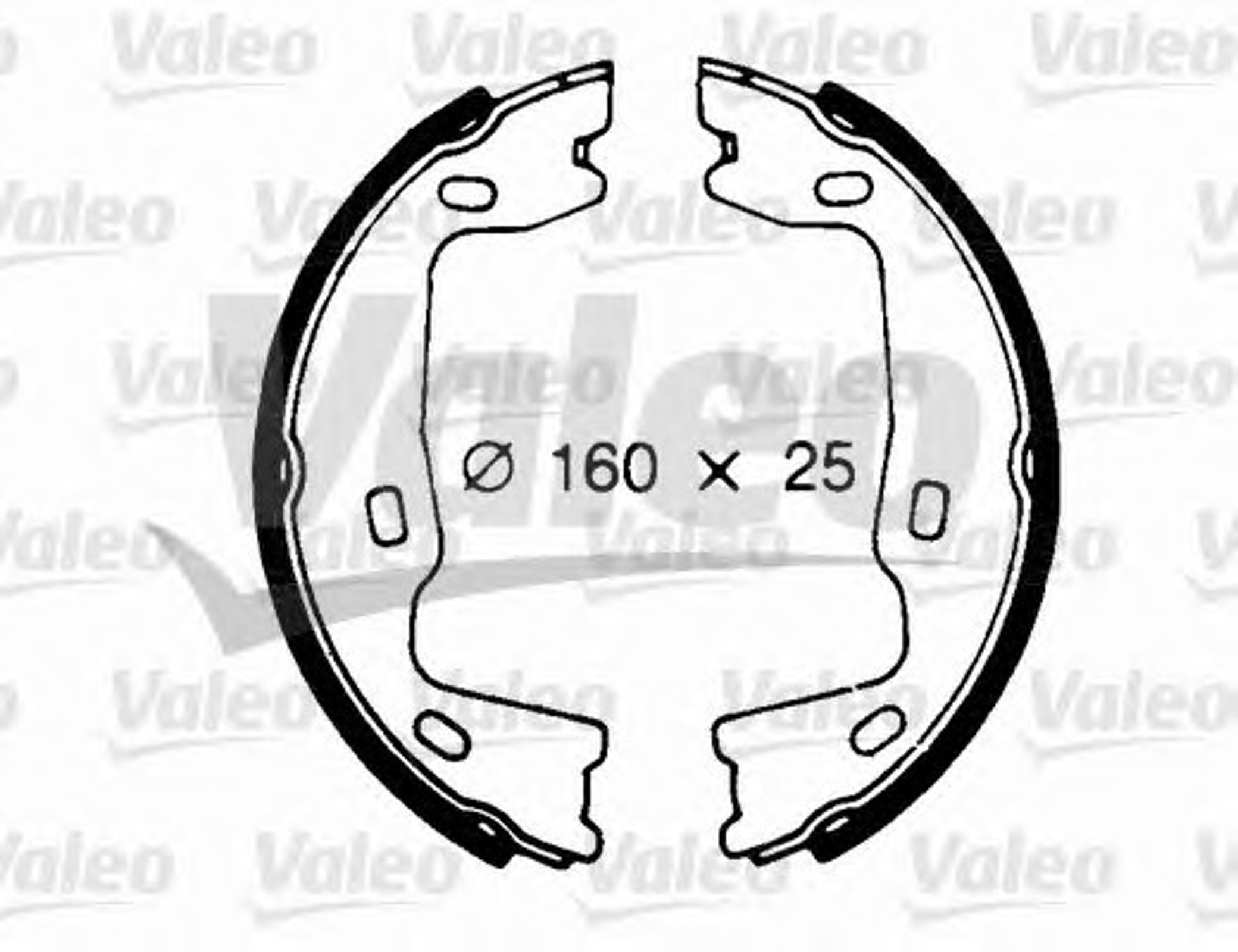 562572 VALEO Комплект тормозных колодок, стояночная тормозная система