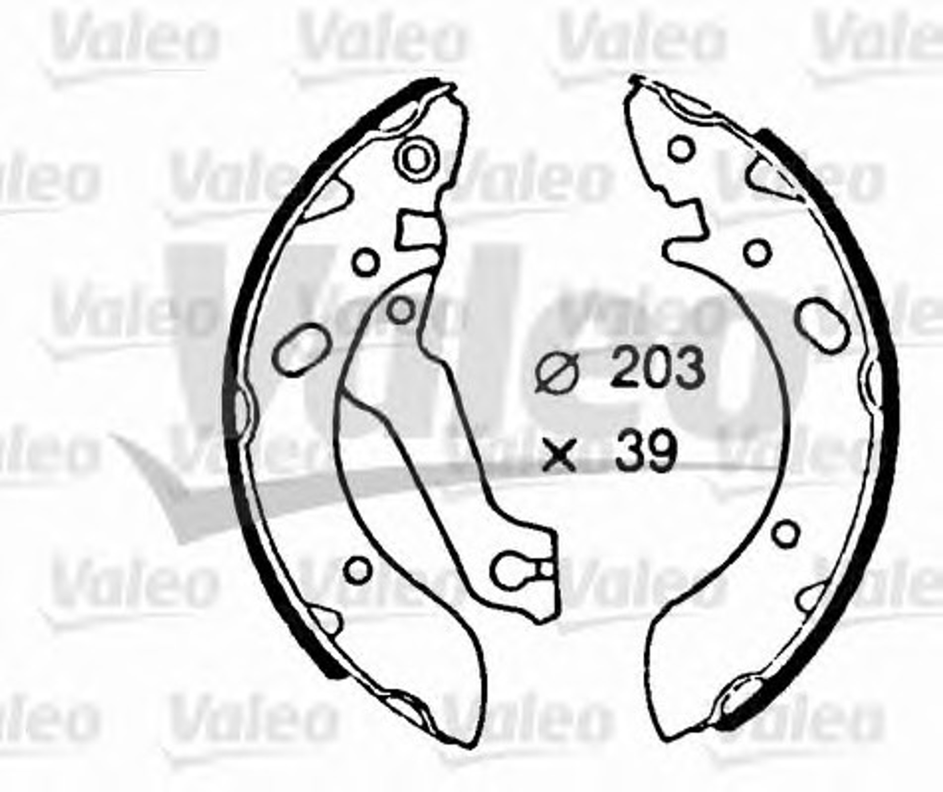 Колодки тормозные барабанные VALEO 562609
