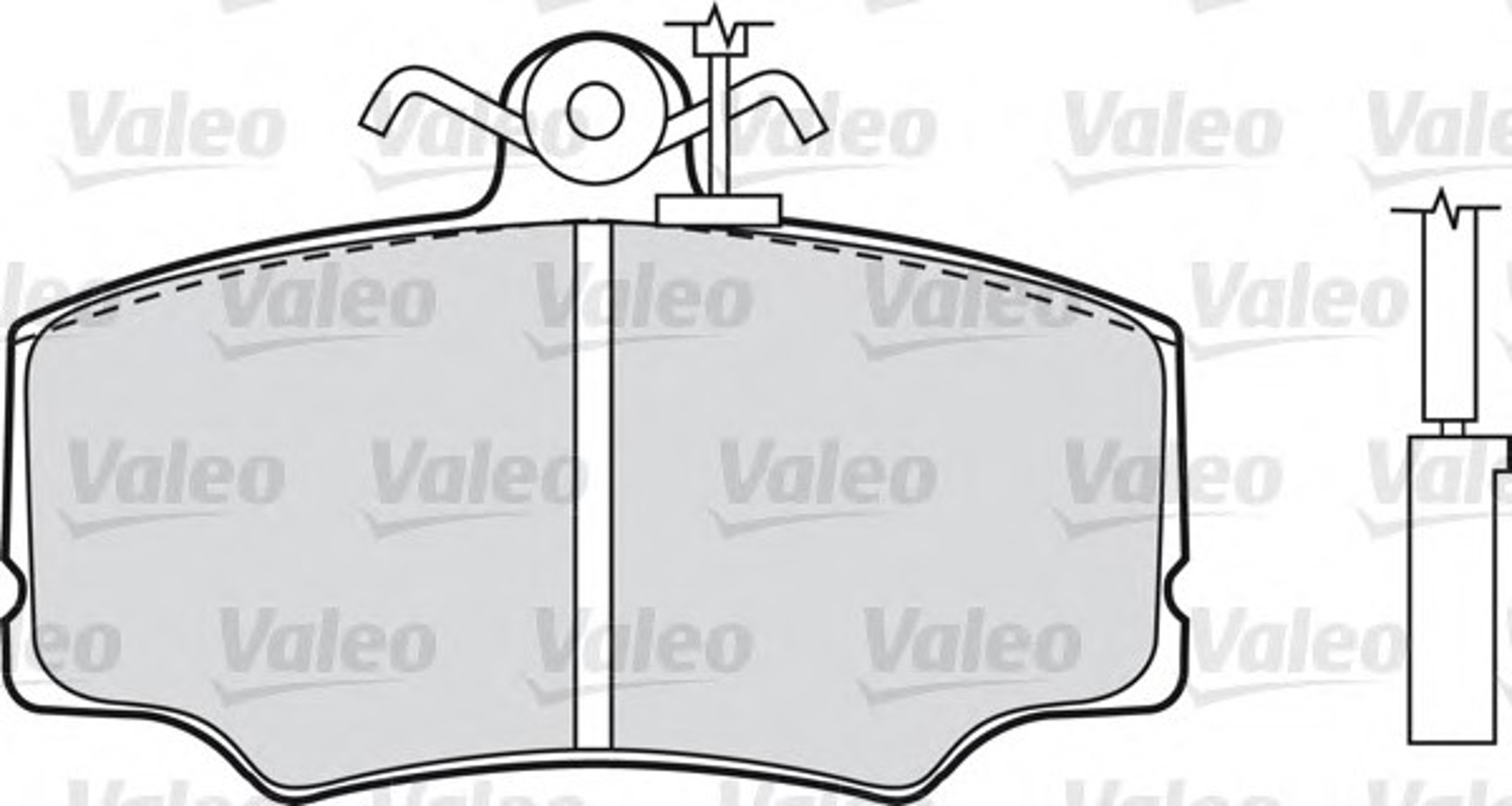 598005 VALEO Комплект тормозных колодок, дисковый тормоз