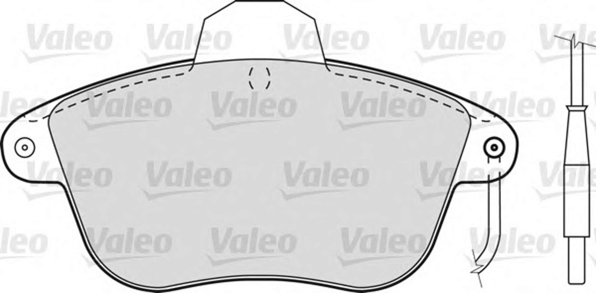 Колодка тормозная дисковая комплект VALEO 598028